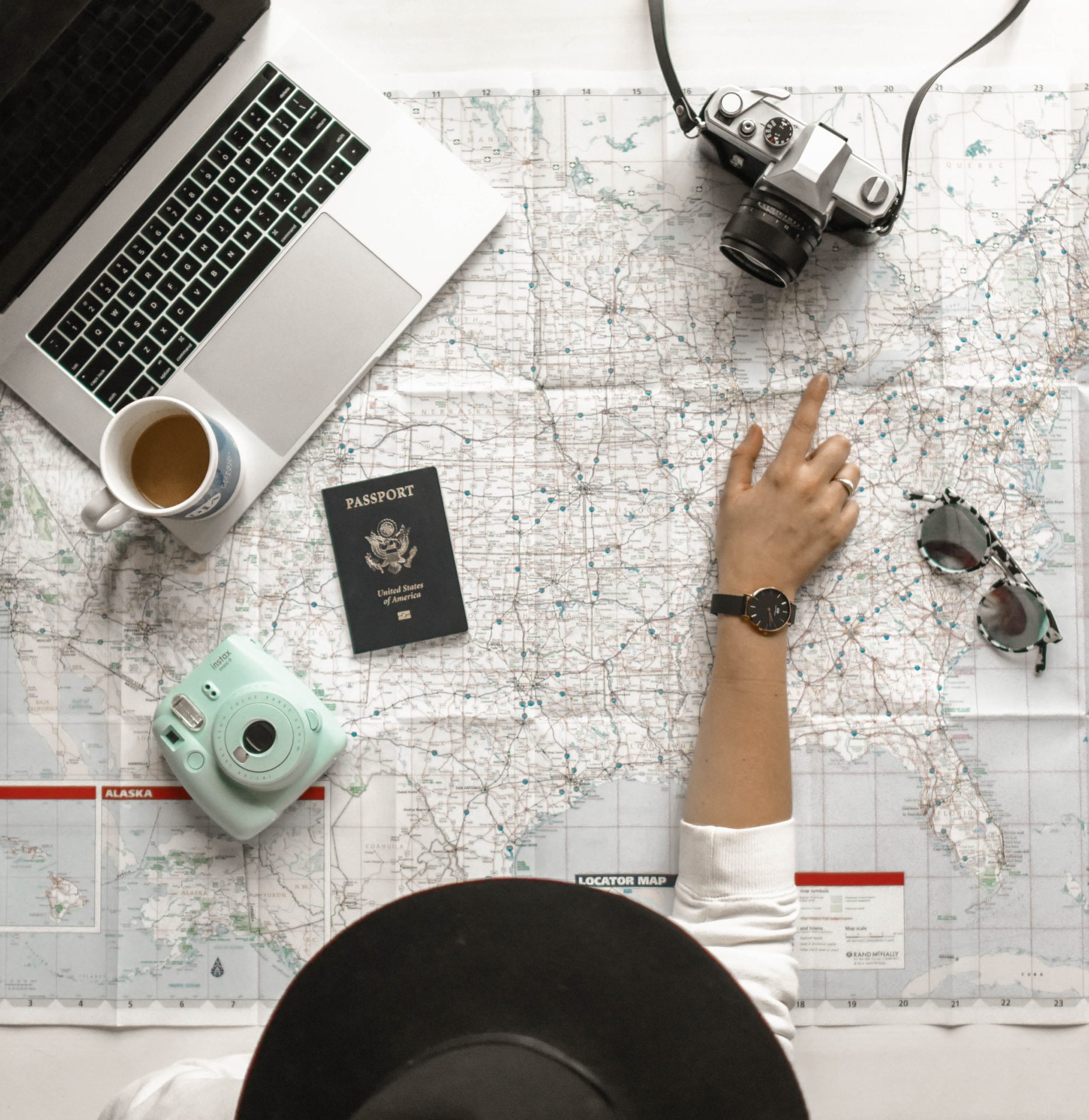 voyage carte lexique photo café instagram