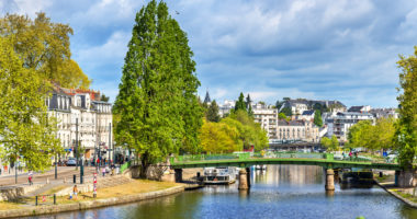 The Erdre River in Nantes - France, Loire-Atlantique