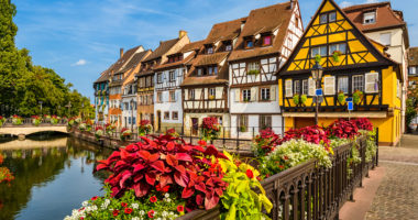 Old town of Colmar, Alsace, France on a sunny day
