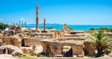 Panoramic view of ancient Carthage. Tunis, Tunisia, North Africa