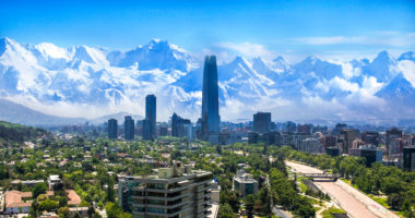 Santiago white cityscape