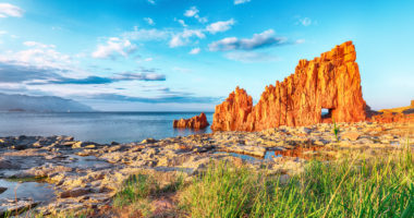 Awesome sunset view of Red Rocks (called 