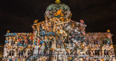 Bern, Switzerland - November 11. 2017: the yearly Light Show 