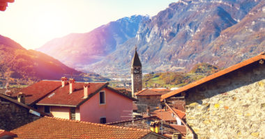 Bienno in the province of Brescia in the Lombard mountains