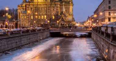 Church of the Savior on Spilled Blood in the Morning, Saint Petersburg, Russia